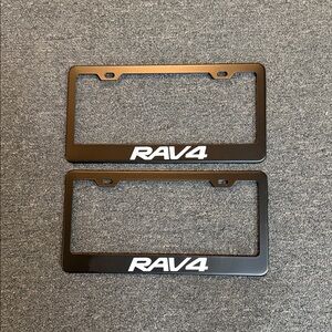 Toyota RAV4 Black License Plate Frame Set